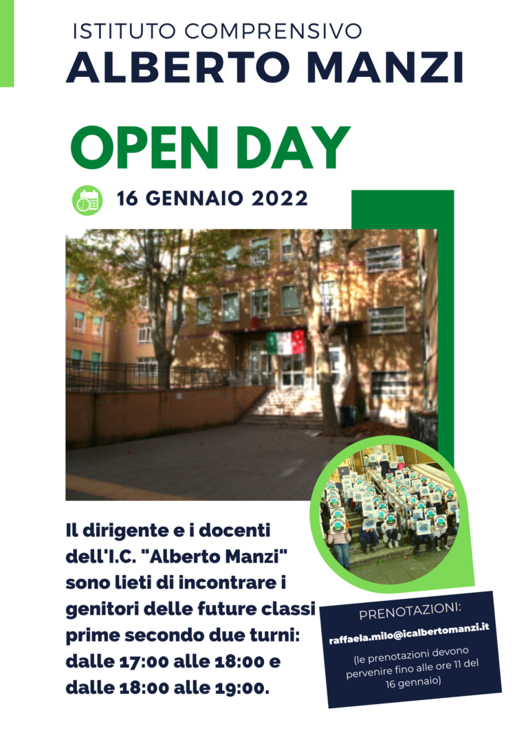 Open Day Gennaio Istituto Comprensivo Alberto Manzi